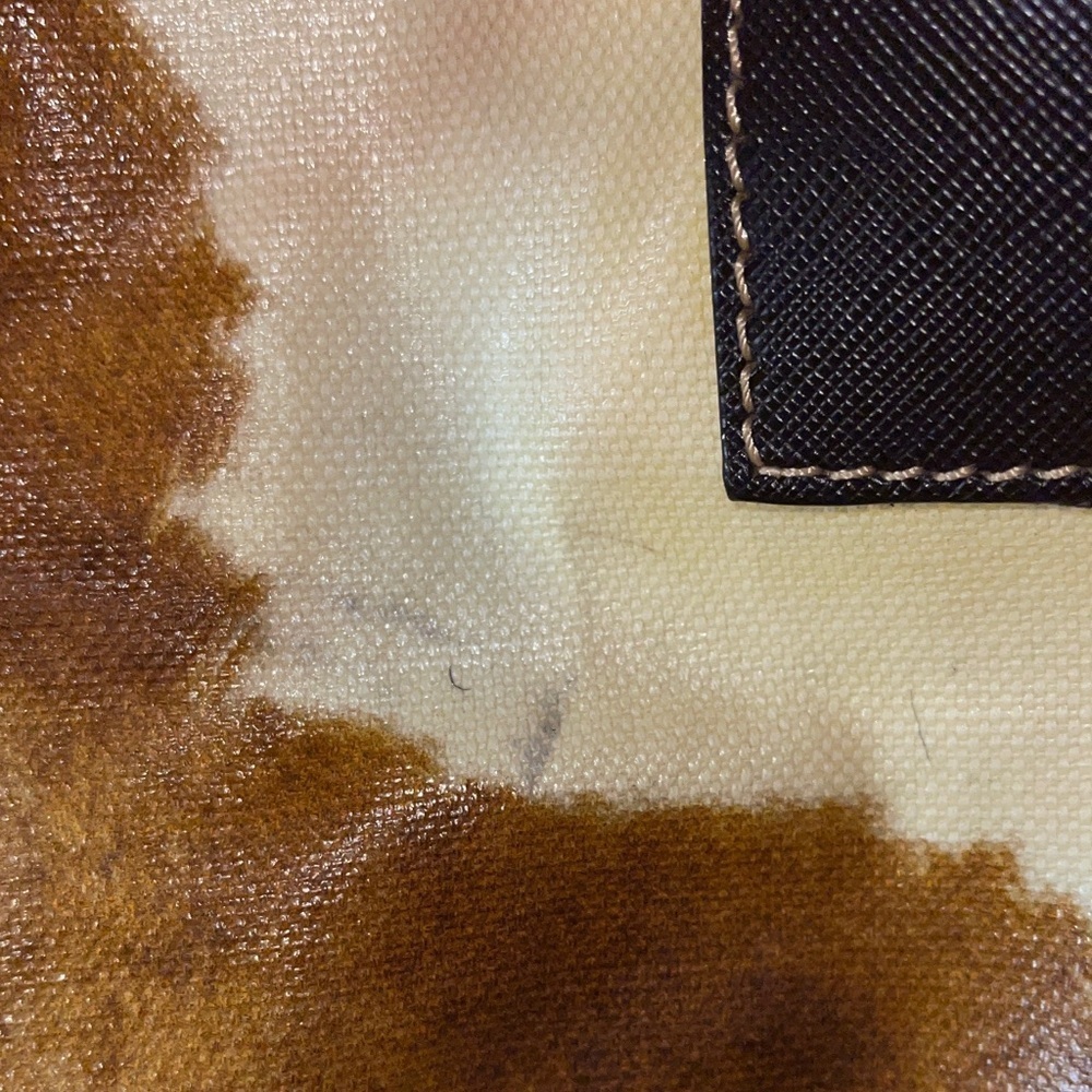 Dooney & Bourke Brown Cream Tote with Cow Print on Coated Canvas Dooney Bourke - Picture 8 of 12